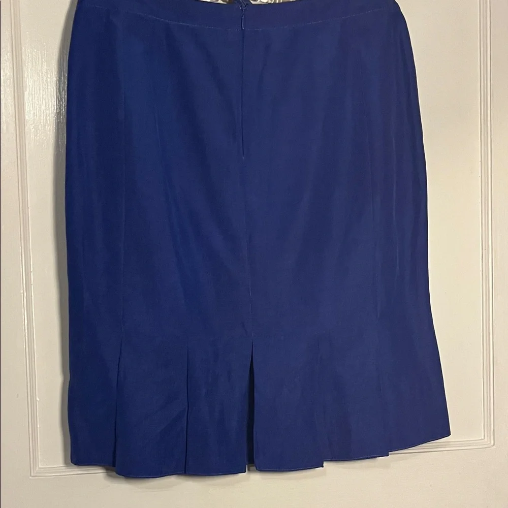 Armani Collezioni Royal Blue Pencil Silk Skirt